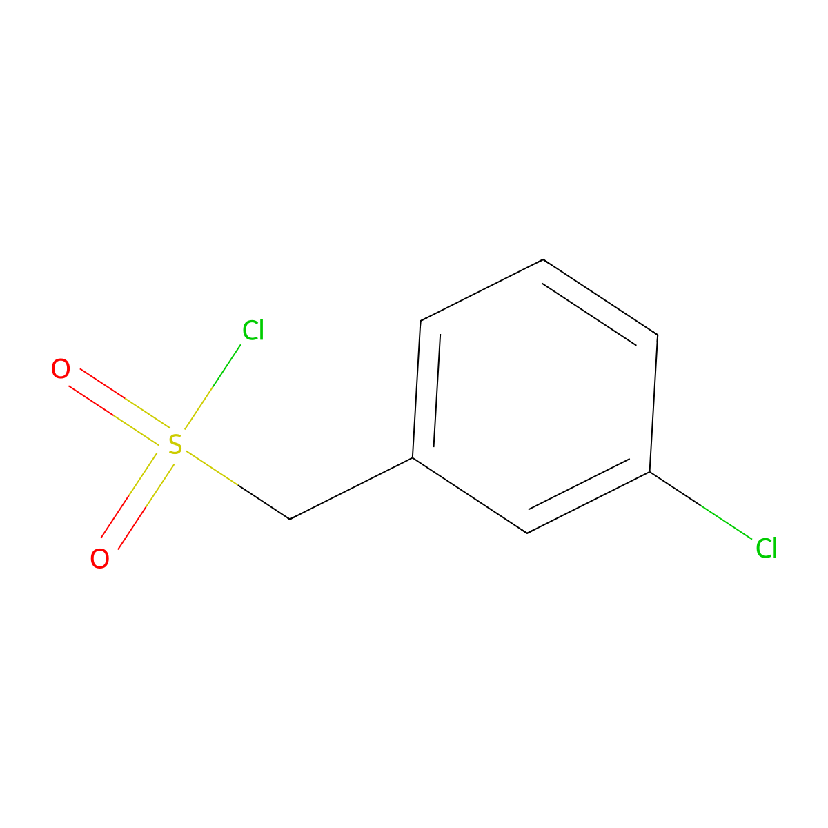 (3-Chlorophenyl)methanesulfonyl chloride molecular structure, CAS 24974-73-0