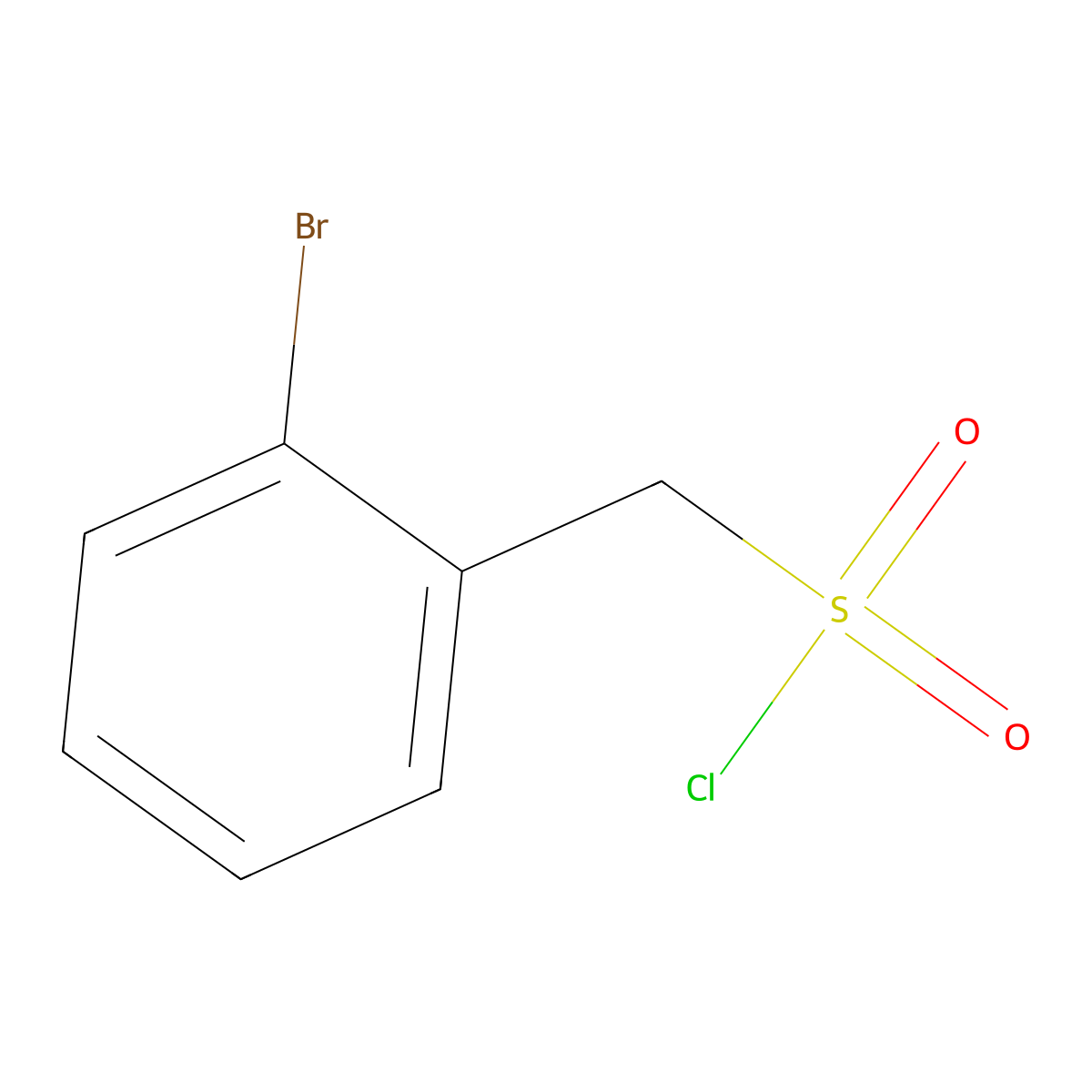 (2-Bromophenyl)methanesulfonyl chloride molecular structure, CAS 24974-74-1