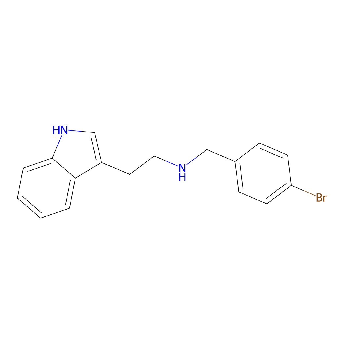 N-(4-bromobenzyl)-2-(1H-indol-3-yl)ethanamine molecular structure, CAS 249742-38-9