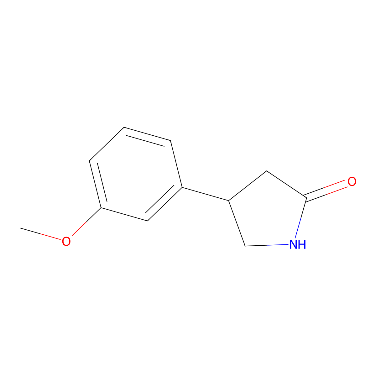 (S)-4-(3-Methoxyphenyl)pyrrolidin-2-one molecular structure, CAS 249747-15-7