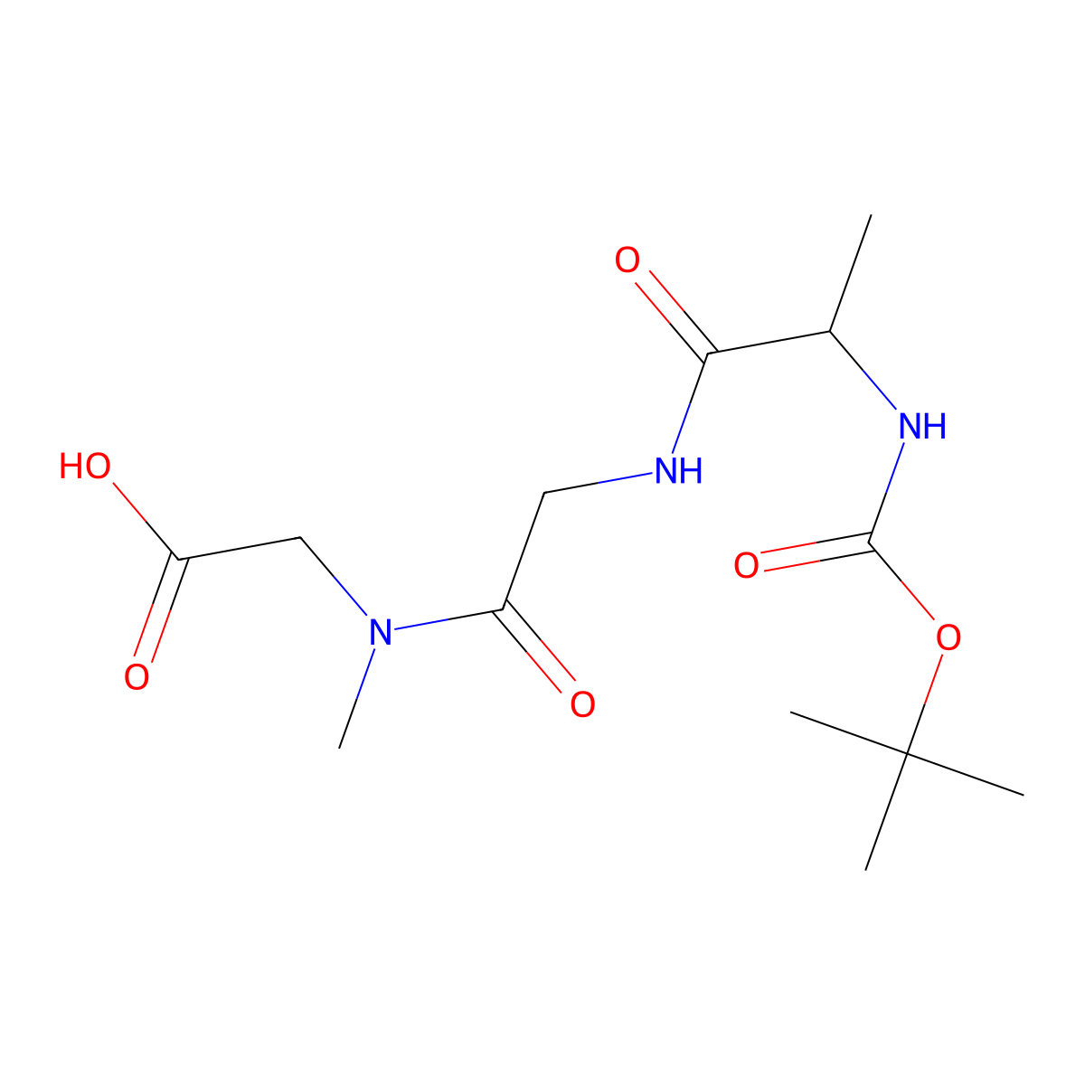 Boc-Ala-Gly-Sar-OH molecular structure, CAS 249757-08-2