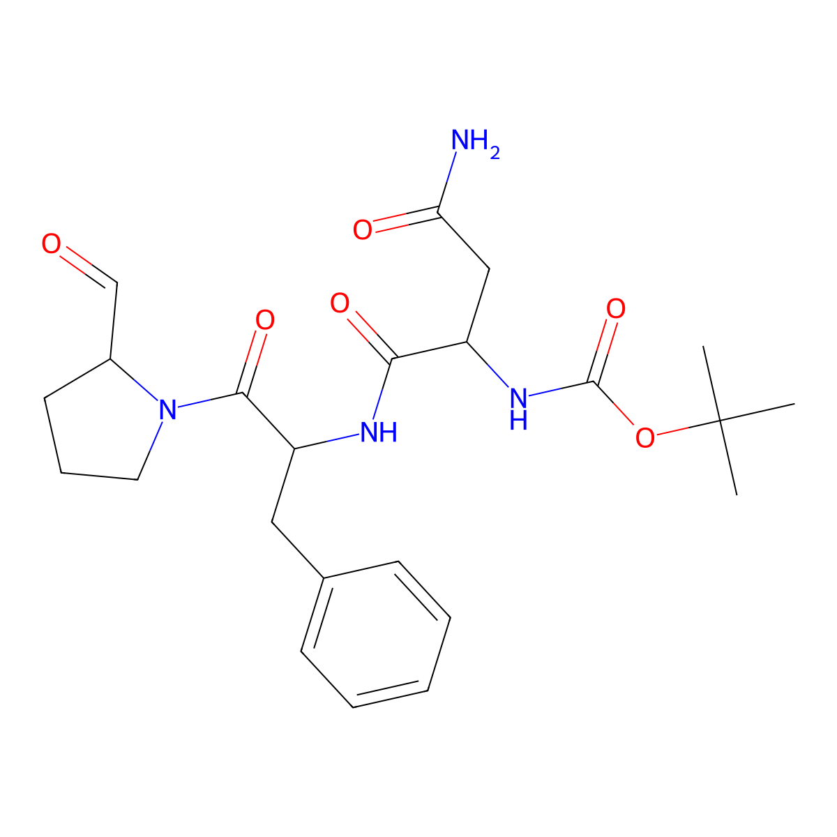 Boc-Asn-Phe-Pro-aldehyde molecular structure, CAS 249757-11-7
