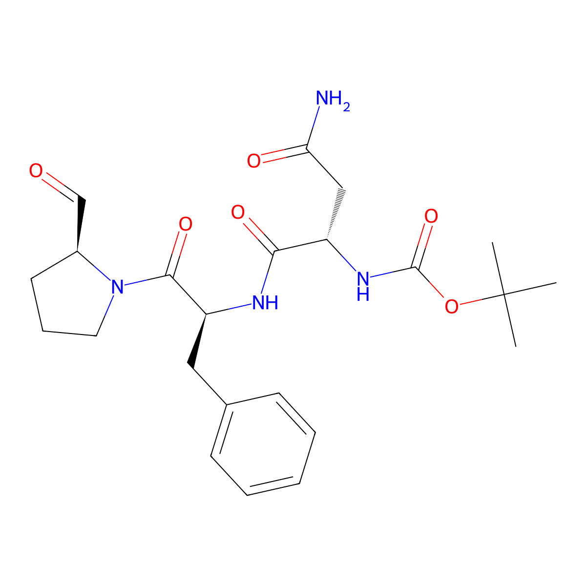 Boc-Asn-Phe-Pro-aldehyde molecular structure, CAS 249757-11-7