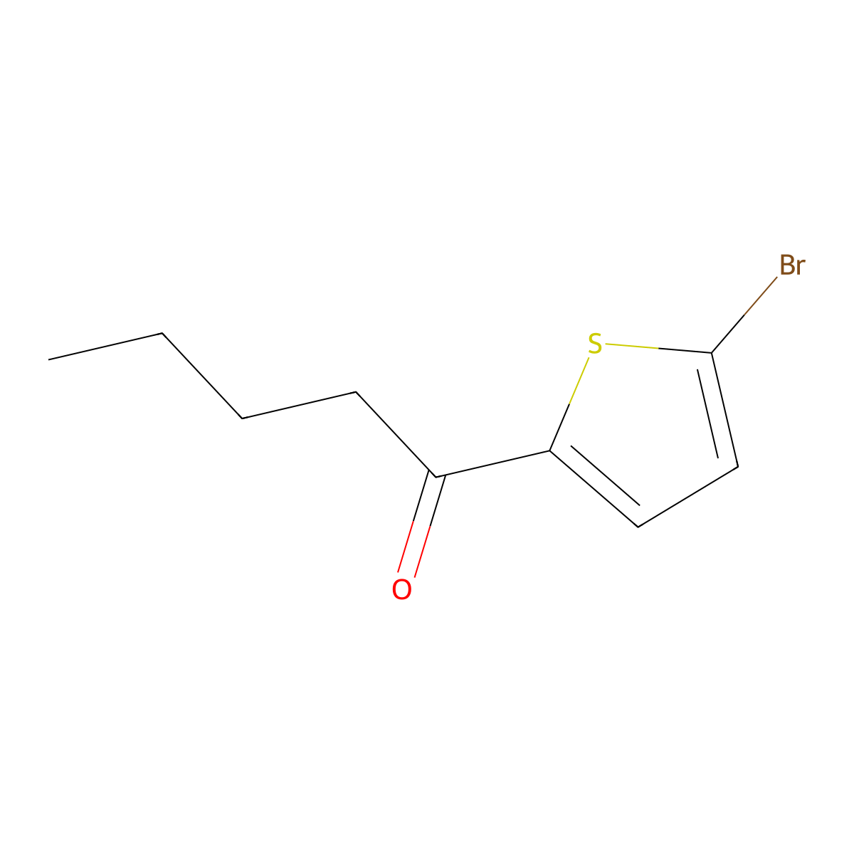 1-(5-Bromothiophen-2-yl)pentan-1-one molecular structure, CAS 249758-78-9