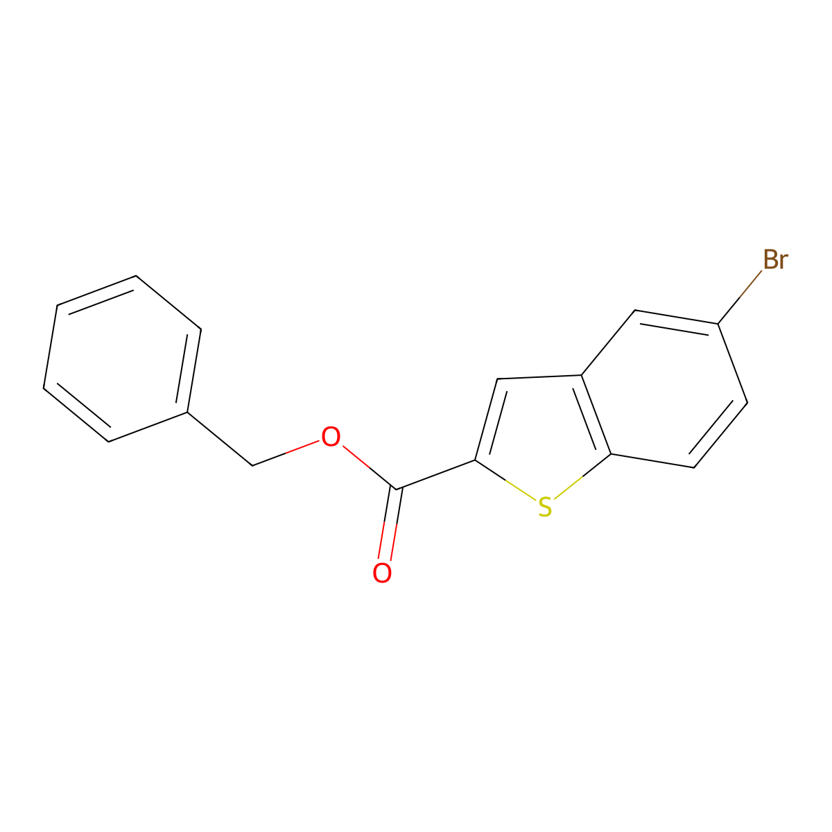 Phenylmethyl 5-bromobenzo[b]thiophene-2-carboxylate molecular structure, CAS 2497586-33-9
