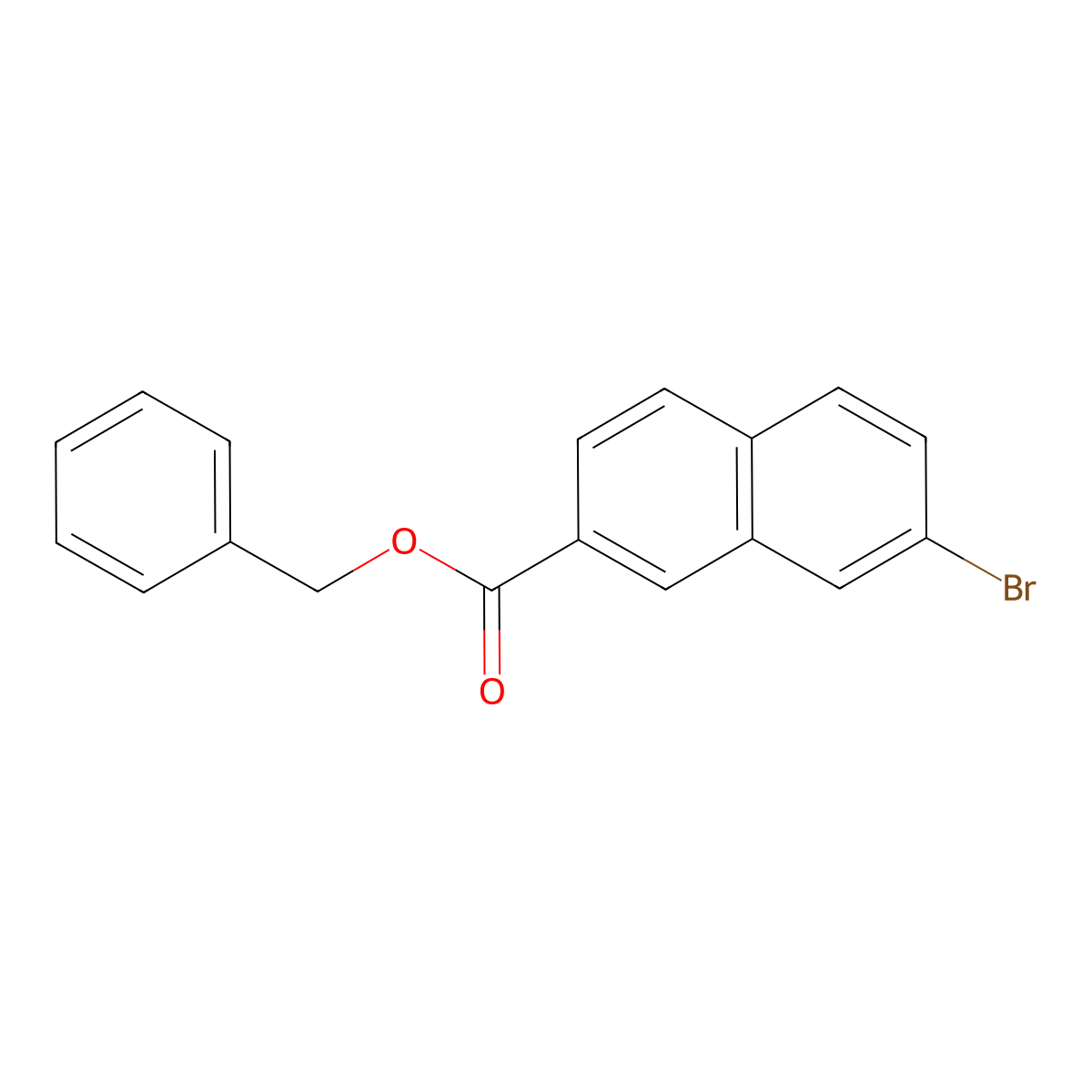 Benzyl 7-bromonaphthalene-2-carboxylate molecular structure, CAS 2497586-41-9