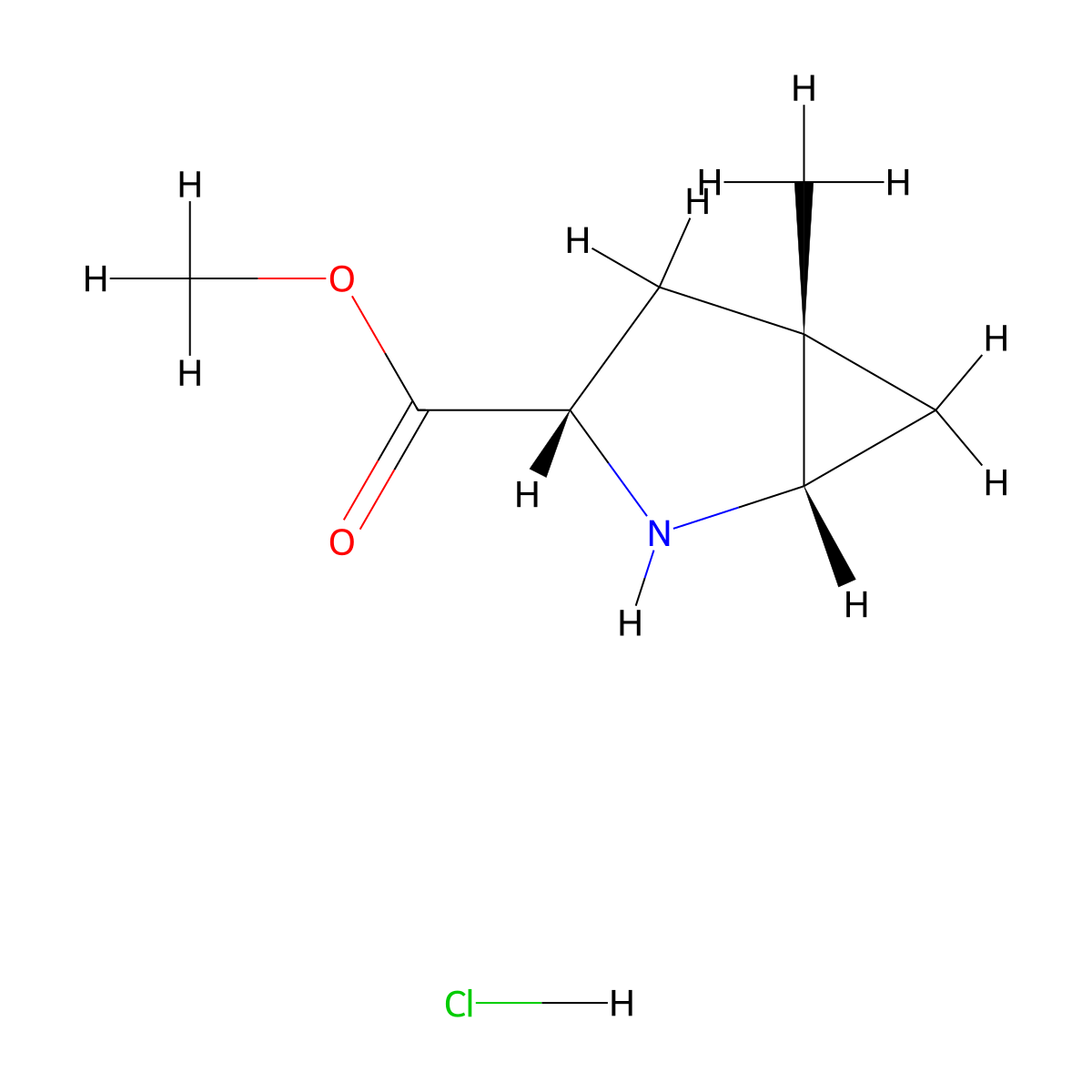 methyl (1S,3S,5S)-5-methyl-2-azabicyclo[3.1.0]hexane-3-carboxylate;hydrochloride molecular structure, CAS 2497594-26-8