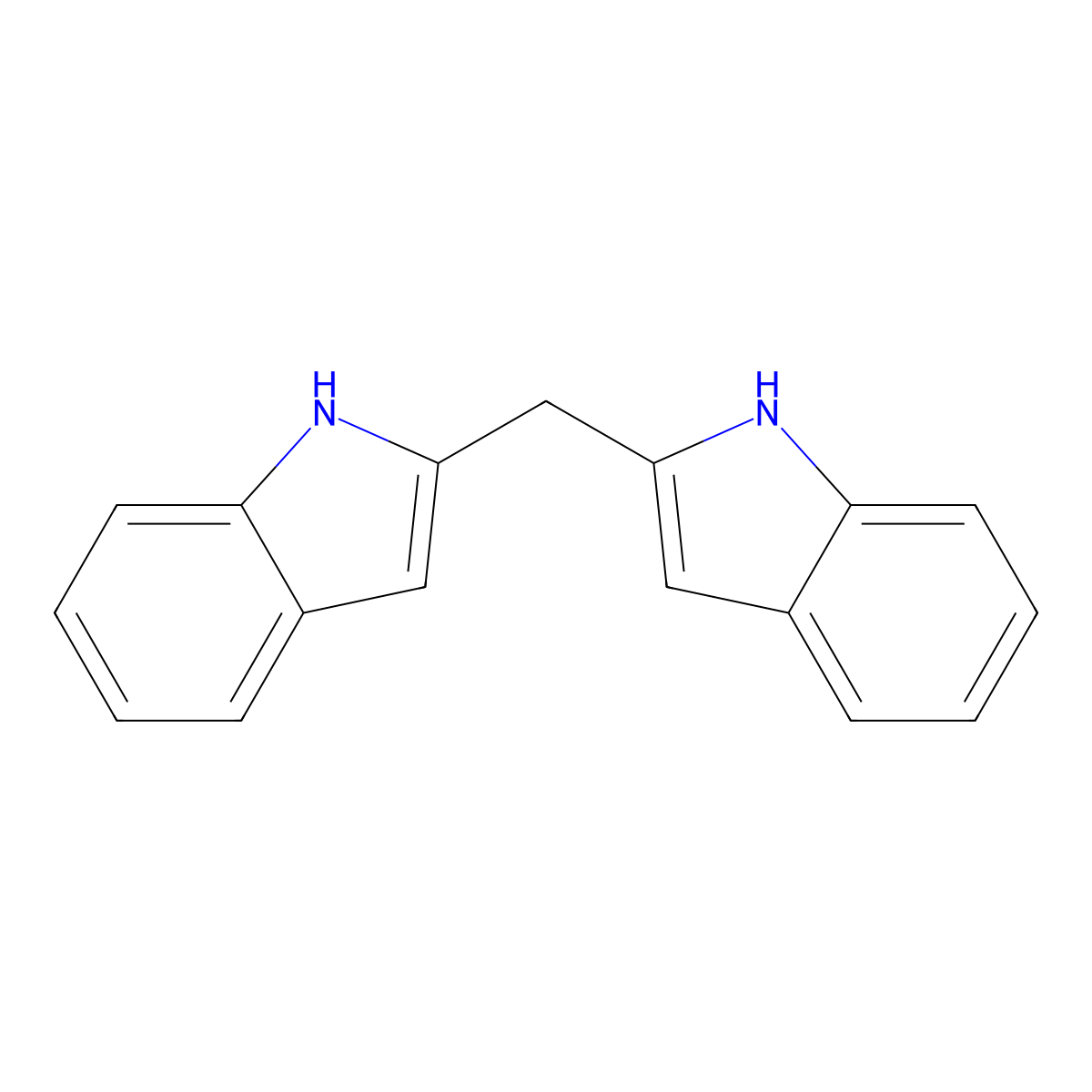 2-(1H-indol-2-ylmethyl)-1H-indole molecular structure, CAS 249762-98-9
