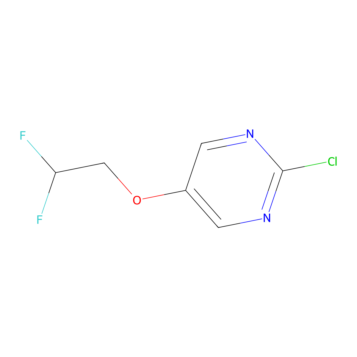 2-Chloro-5-(2,2-difluoroethoxy)pyrimidine molecular structure, CAS 2497659-51-3