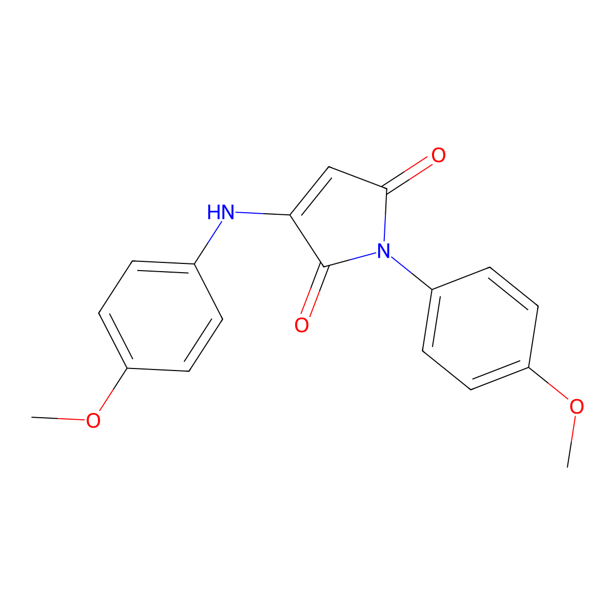 3-(4-Methoxyanilino)-1-(4-methoxyphenyl)-2,5-dihydro-1h-pyrrole-2,5-dione molecular structure, CAS 24978-24-3