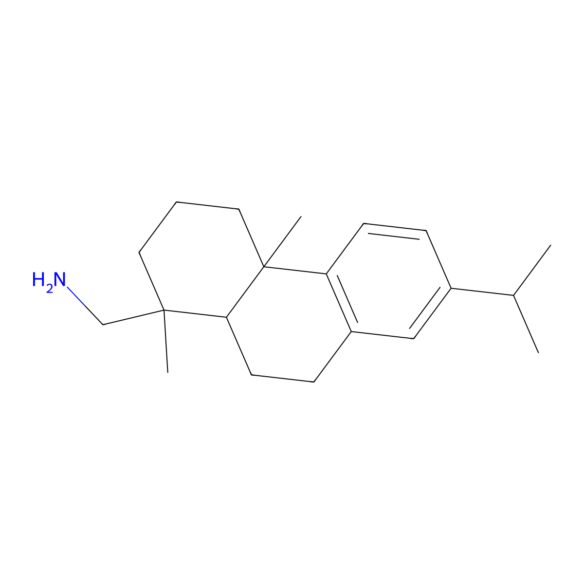 Abieta-8,11,13-trien-18-amine molecular structure, CAS 24978-68-5