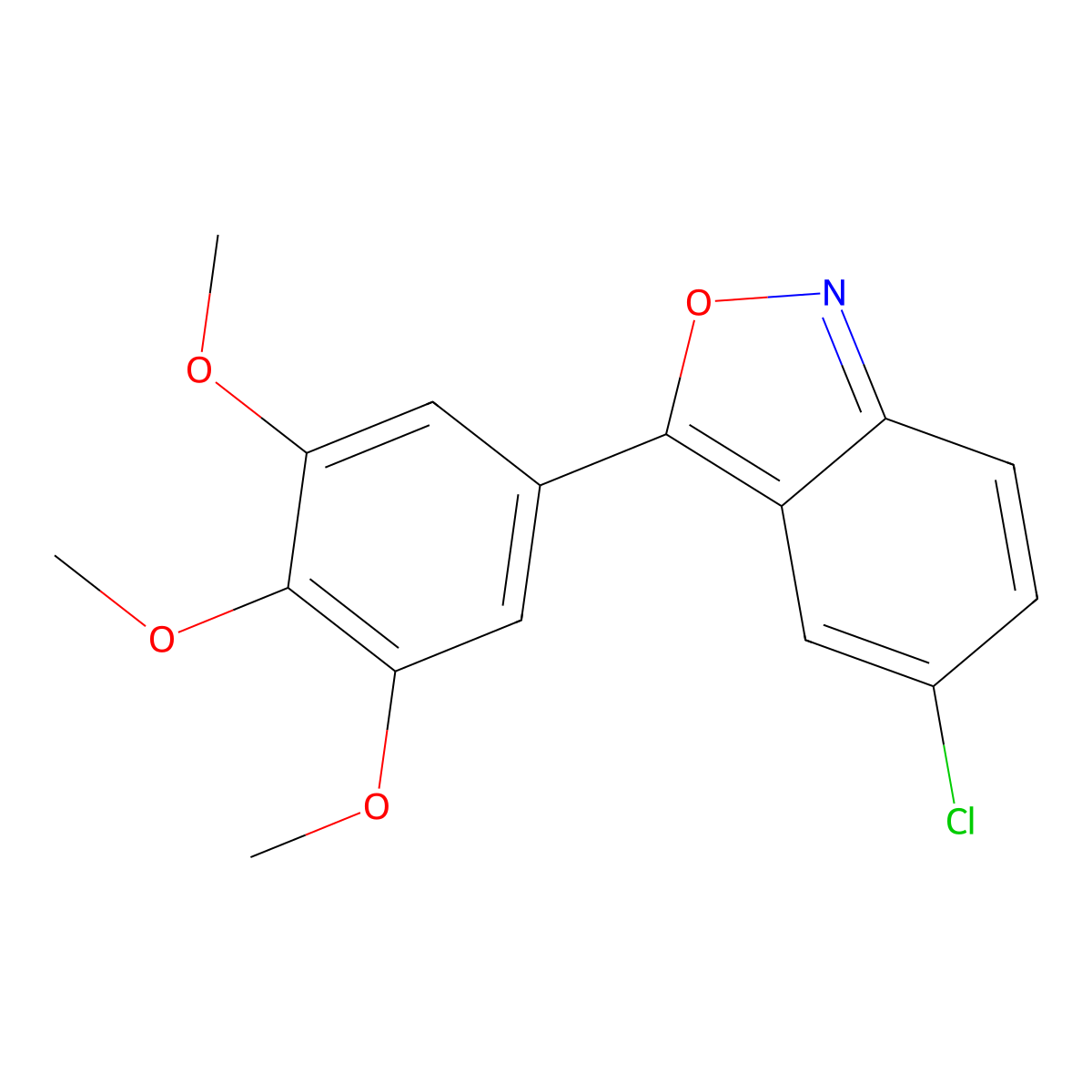 5-Chloro-3-(3,4,5-trimethoxyphenyl)-2,1-benzoxazole molecular structure, CAS 24979-16-6