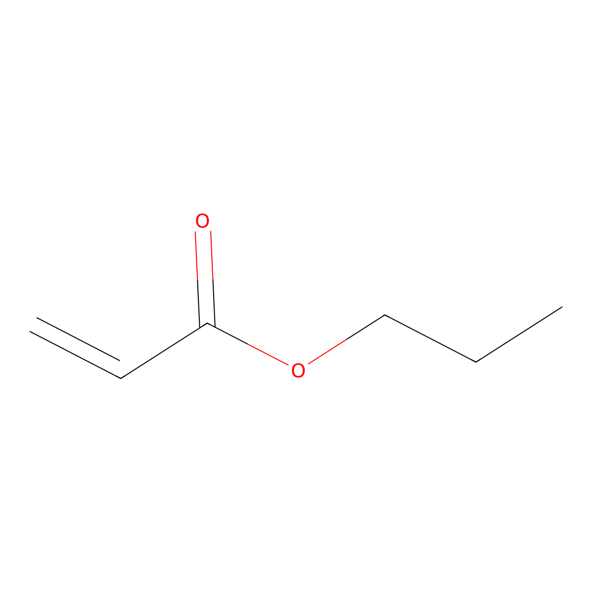 n-Propyl acrylate molecular structure, CAS 24979-82-6