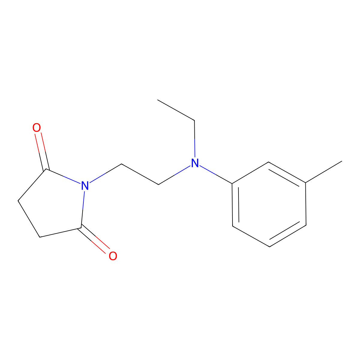 1-(2-(Ethyl(m-tolyl)amino)ethyl)pyrrolidine-2,5-dione molecular structure, CAS 2498-03-5
