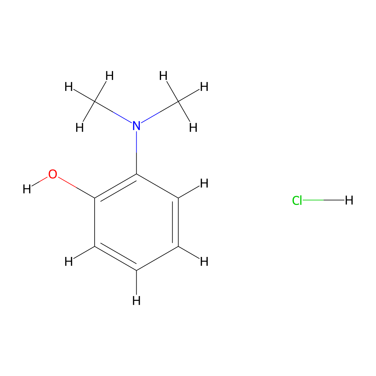 2-(Dimethylamino)phenol hydrochloride molecular structure, CAS 2498-23-9