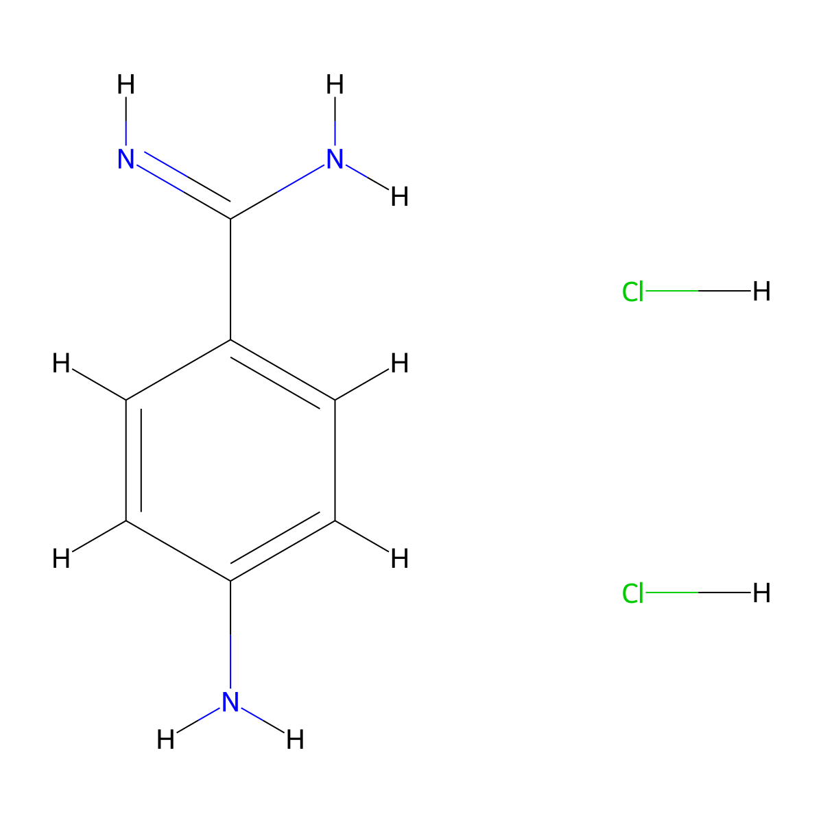 4-Amidinoaniline dihydrochloride molecular structure, CAS 2498-50-2