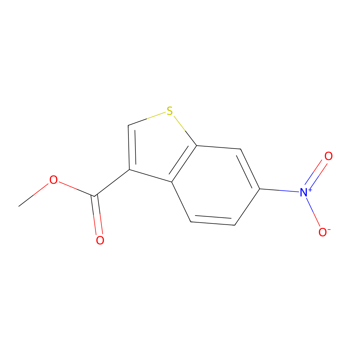 Methyl 6-nitrobenzo[b]thiophene-3-carboxylate molecular structure, CAS 24982-60-3