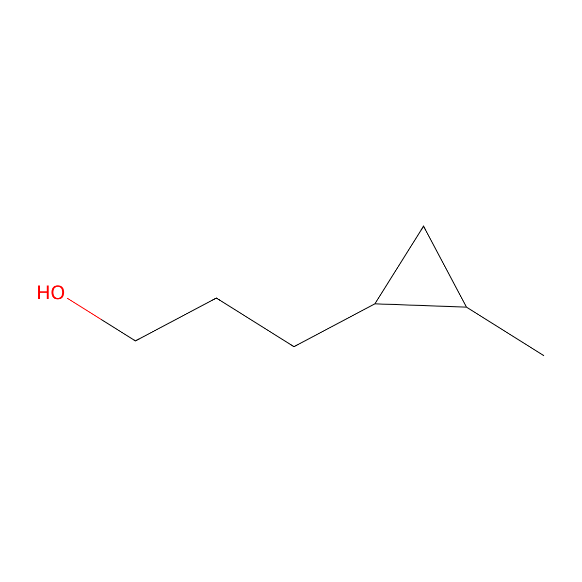 3-[(1S,2R)-2-Methylcyclopropyl]propan-1-ol molecular structure, CAS 2498710-88-4