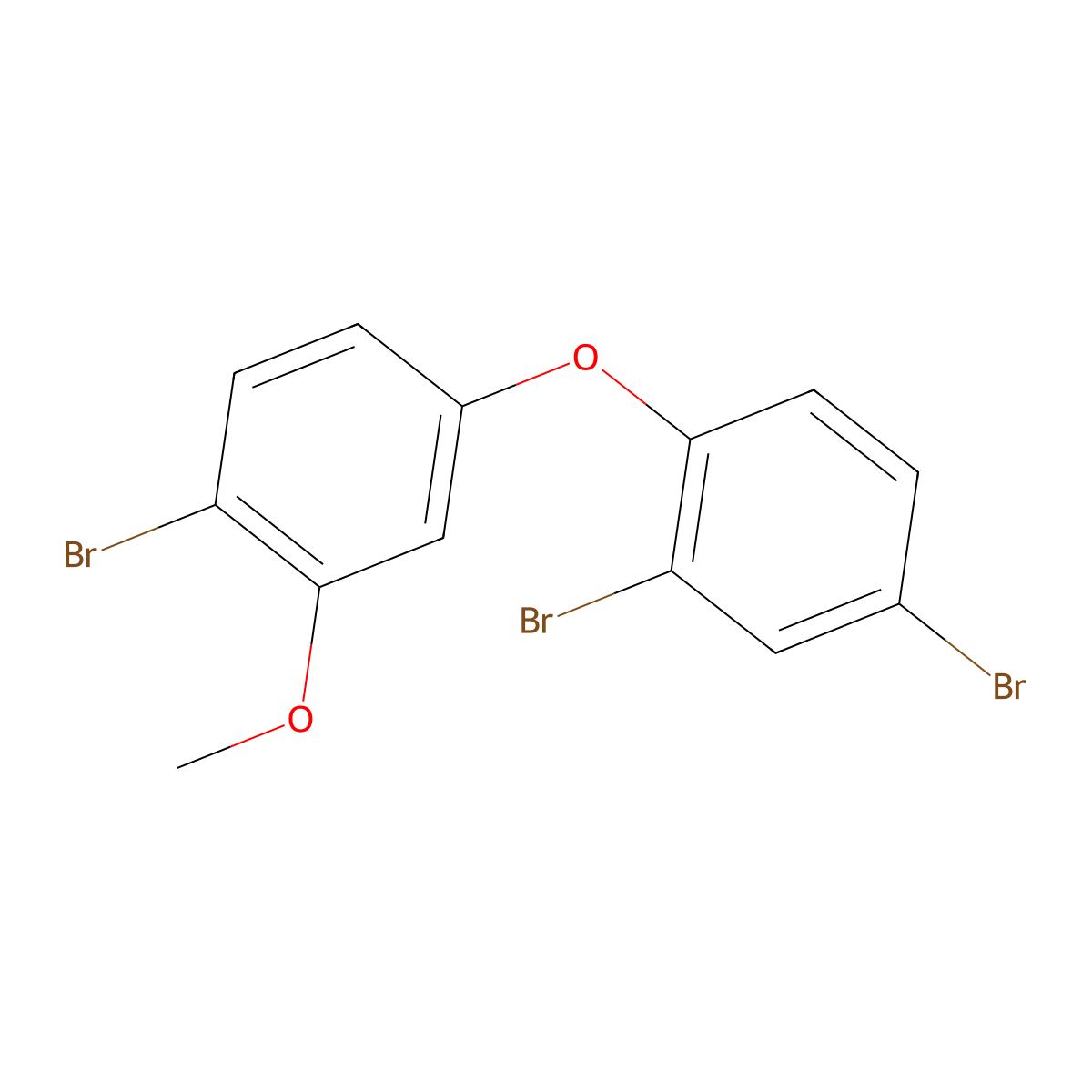 Benzene, 1-bromo-4-(2,4-dibromophenoxy)-2-methoxy- molecular structure, CAS 24988-37-2