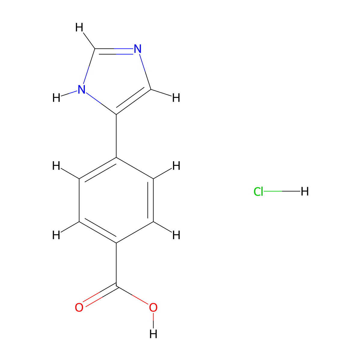 4-(1H-imidazol-4-yl)benzoic acid hydrochloride molecular structure, CAS 249887-77-2