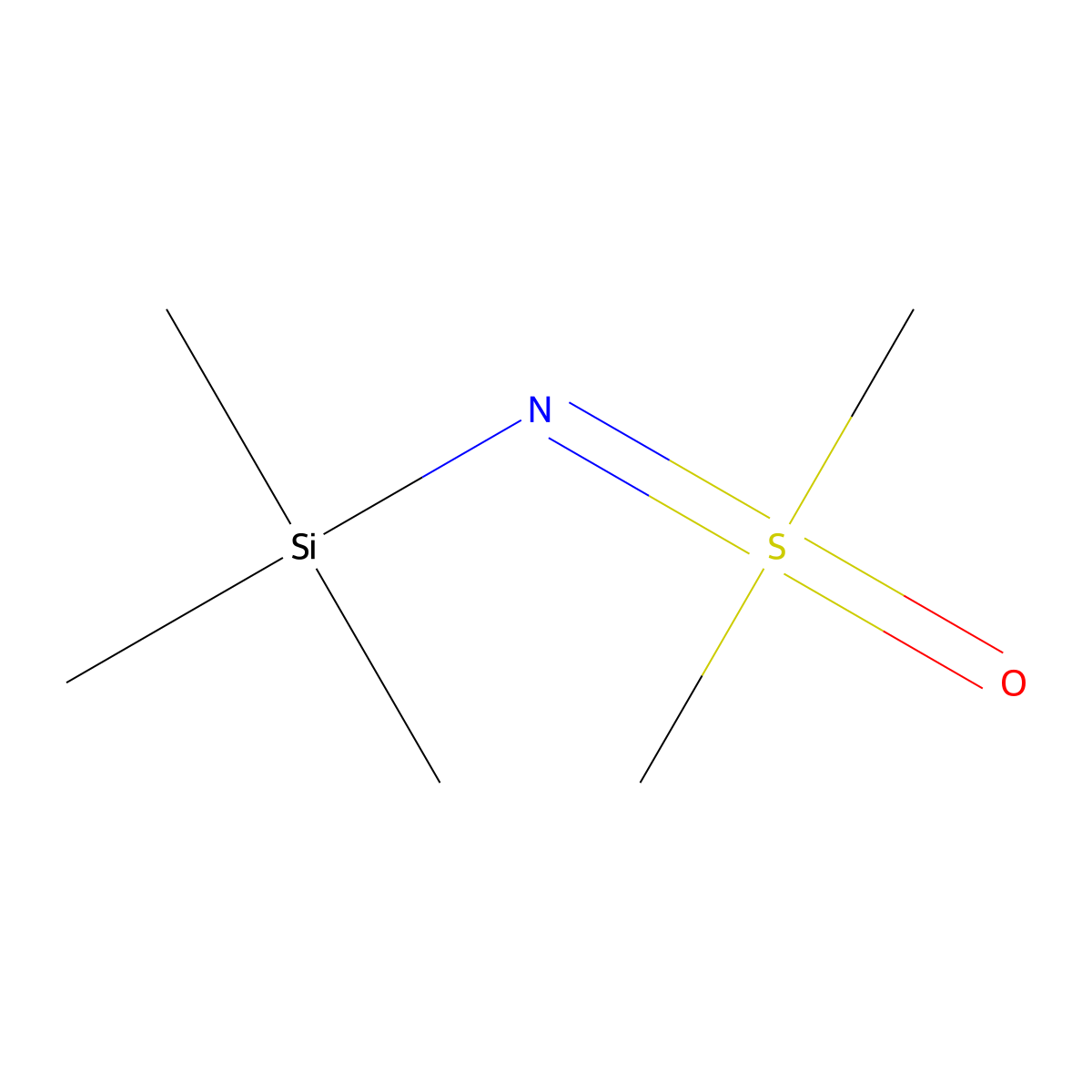 {[Dimethyl(oxo)-lambda~6~-sulfanylidene]amino}(trimethyl)silane molecular structure, CAS 24989-35-3