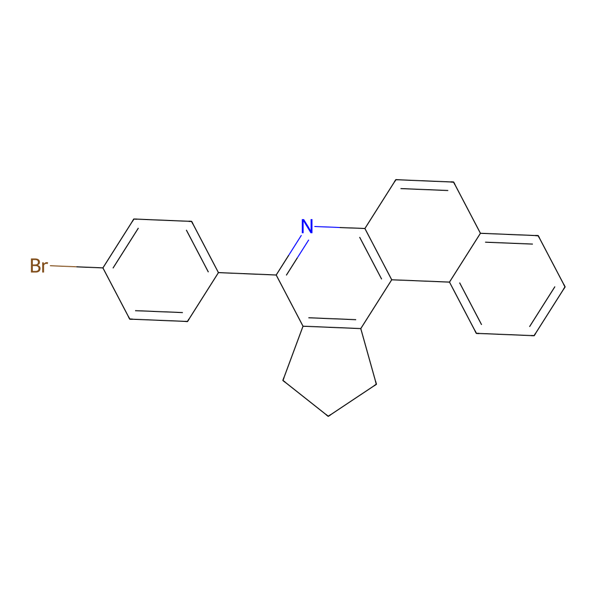 4-(4-bromophenyl)-2,3-dihydro-1H-benzo[f]cyclopenta[c]quinoline molecular structure, CAS 24989-48-8