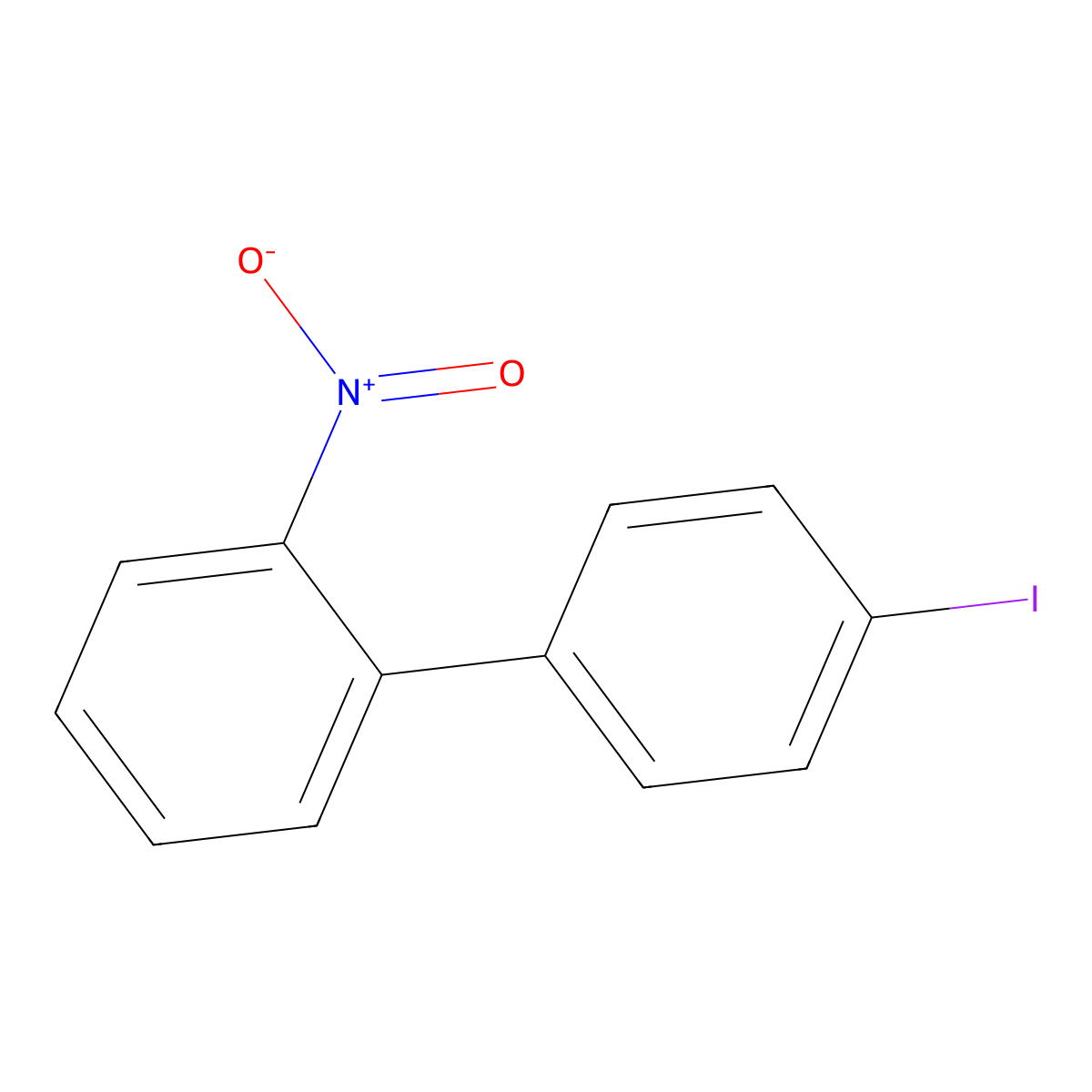4'-Iodo-2-nitrobiphenyl molecular structure, CAS 2499-77-6