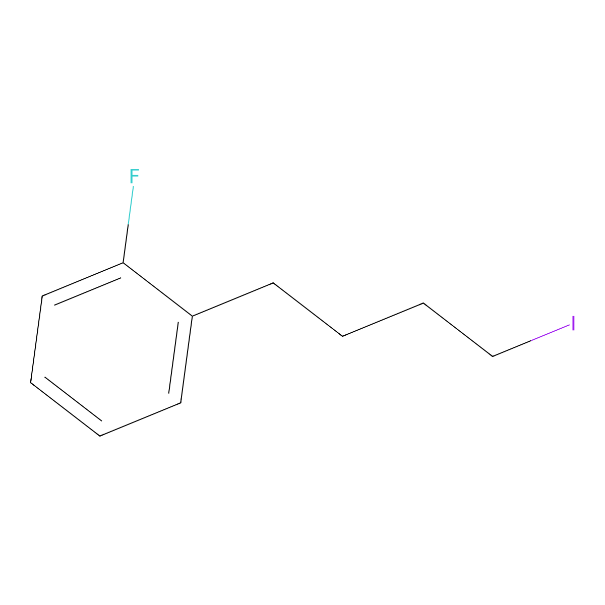 1-Fluoro-2-(4-iodobutyl)benzene molecular structure, CAS 249922-30-3