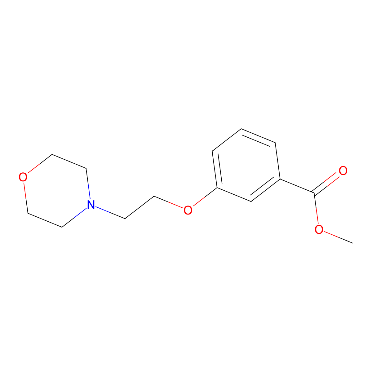 Methyl 3-(2-morpholin-4-ylethoxy)benzoate molecular structure, CAS 249937-00-6