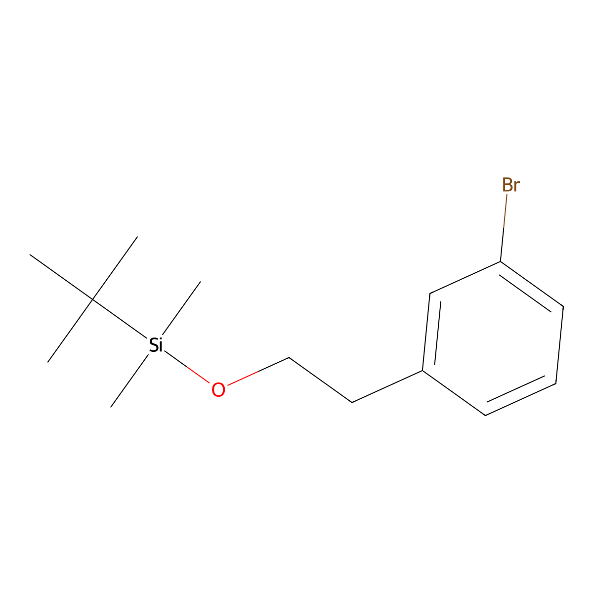 (3-Bromophenethoxy)(tert-butyl)dimethylsilane molecular structure, CAS 249937-07-3