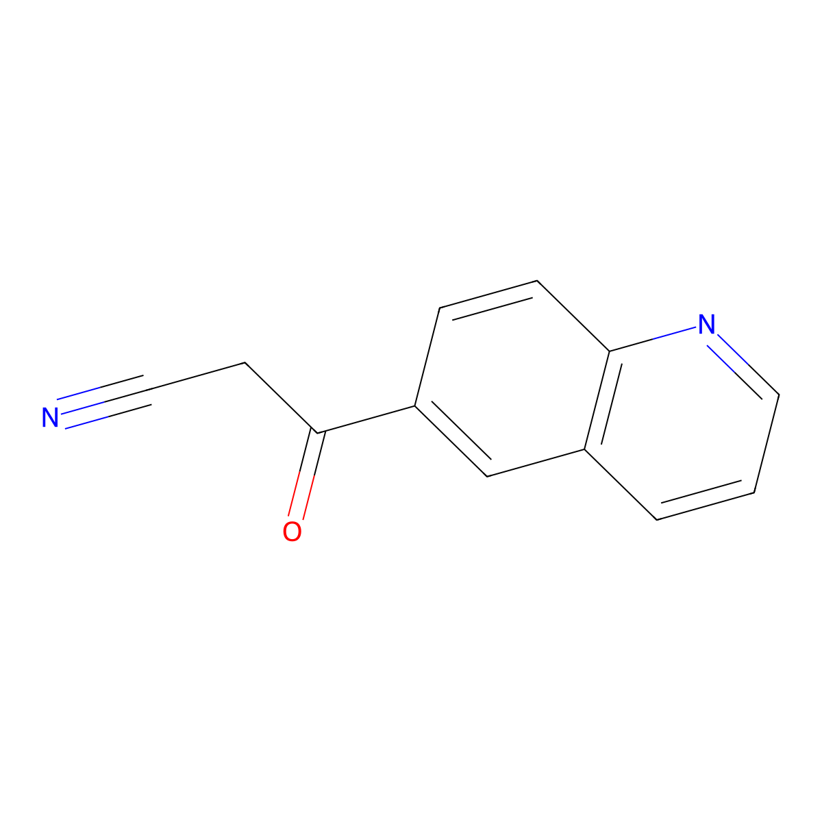 3-Oxo-3-(quinolin-6-yl)propanenitrile molecular structure, CAS 249937-48-2