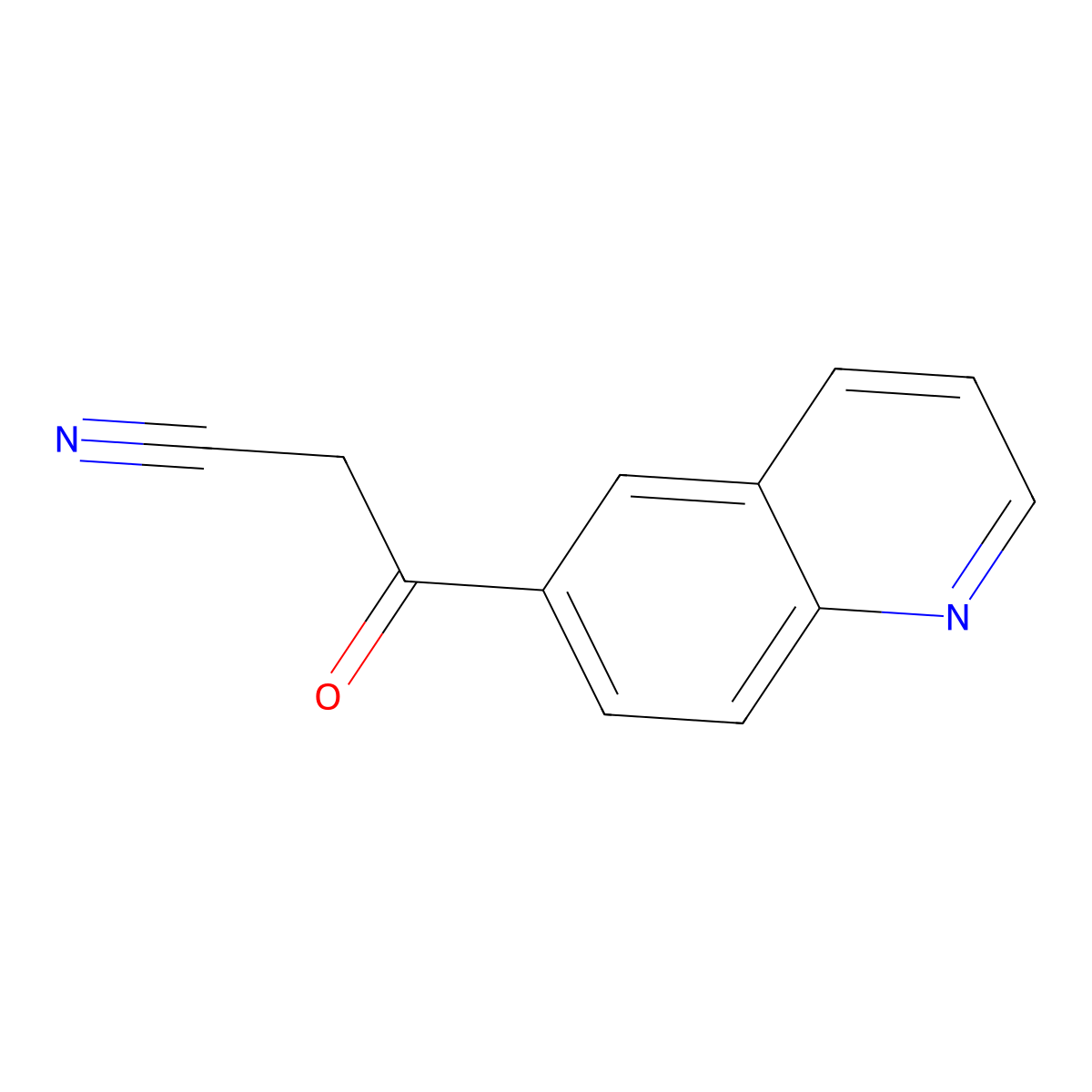 3-Oxo-3-(quinolin-6-yl)propanenitrile molecular structure, CAS 249937-48-2