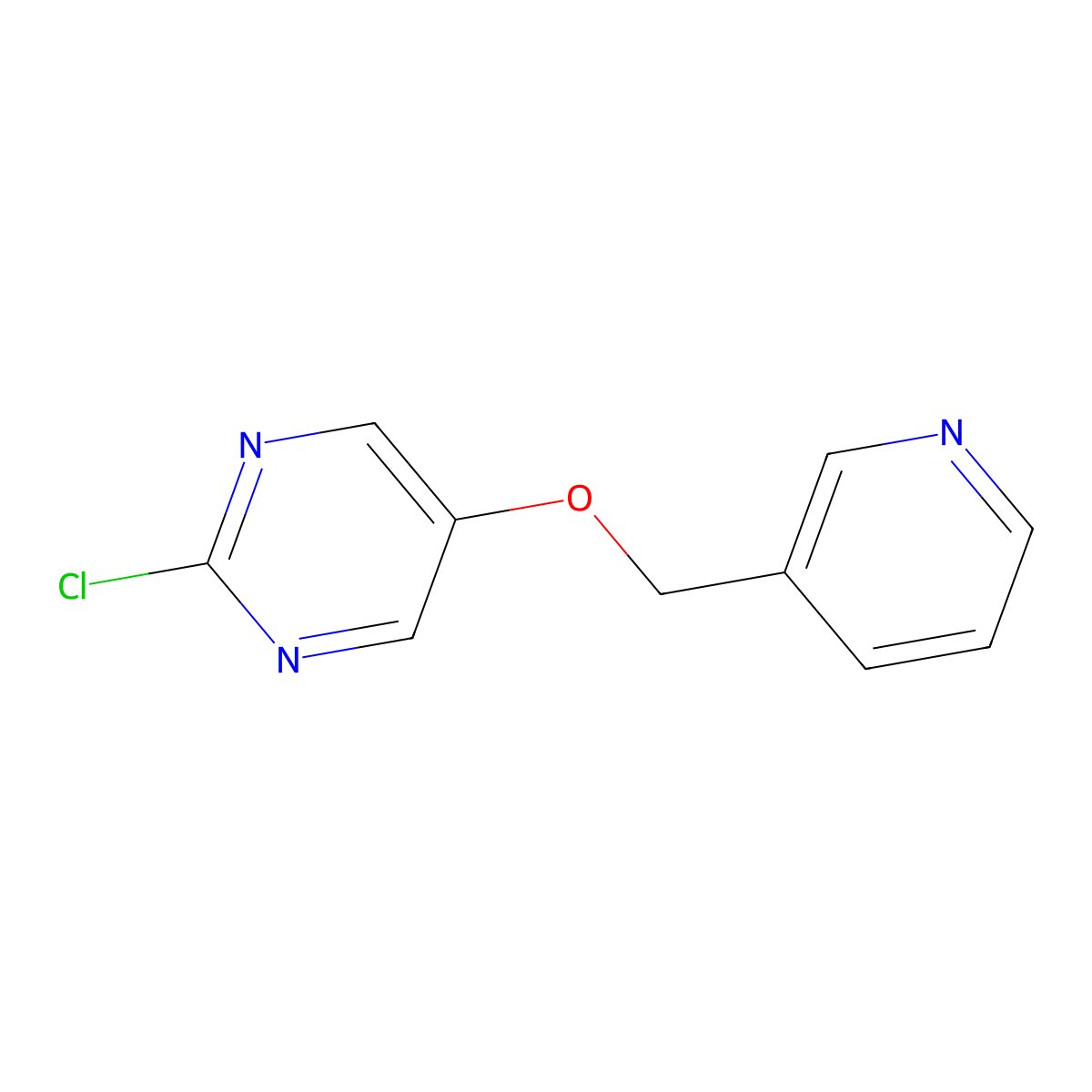 2-Chloro-5-(pyridin-3-ylmethoxy)pyrimidine molecular structure, CAS 2499463-84-0