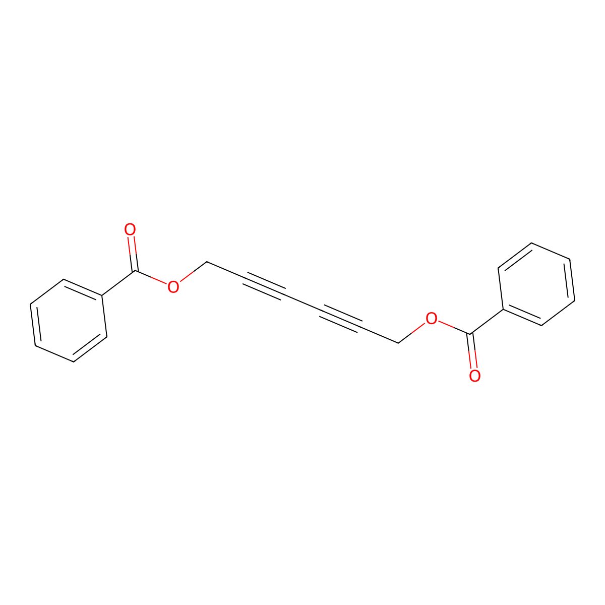 2,4-Hexadiynylene dibenzoate molecular structure, CAS 24996-65-4