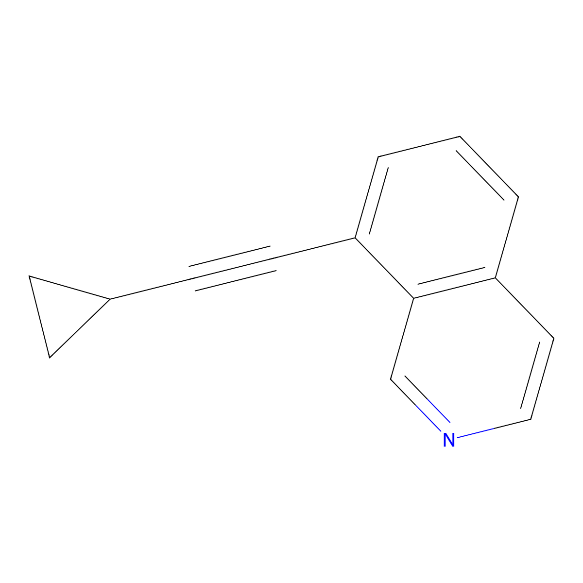 8-(2-Cyclopropylethynyl)isoquinoline molecular structure, CAS 2499674-14-3