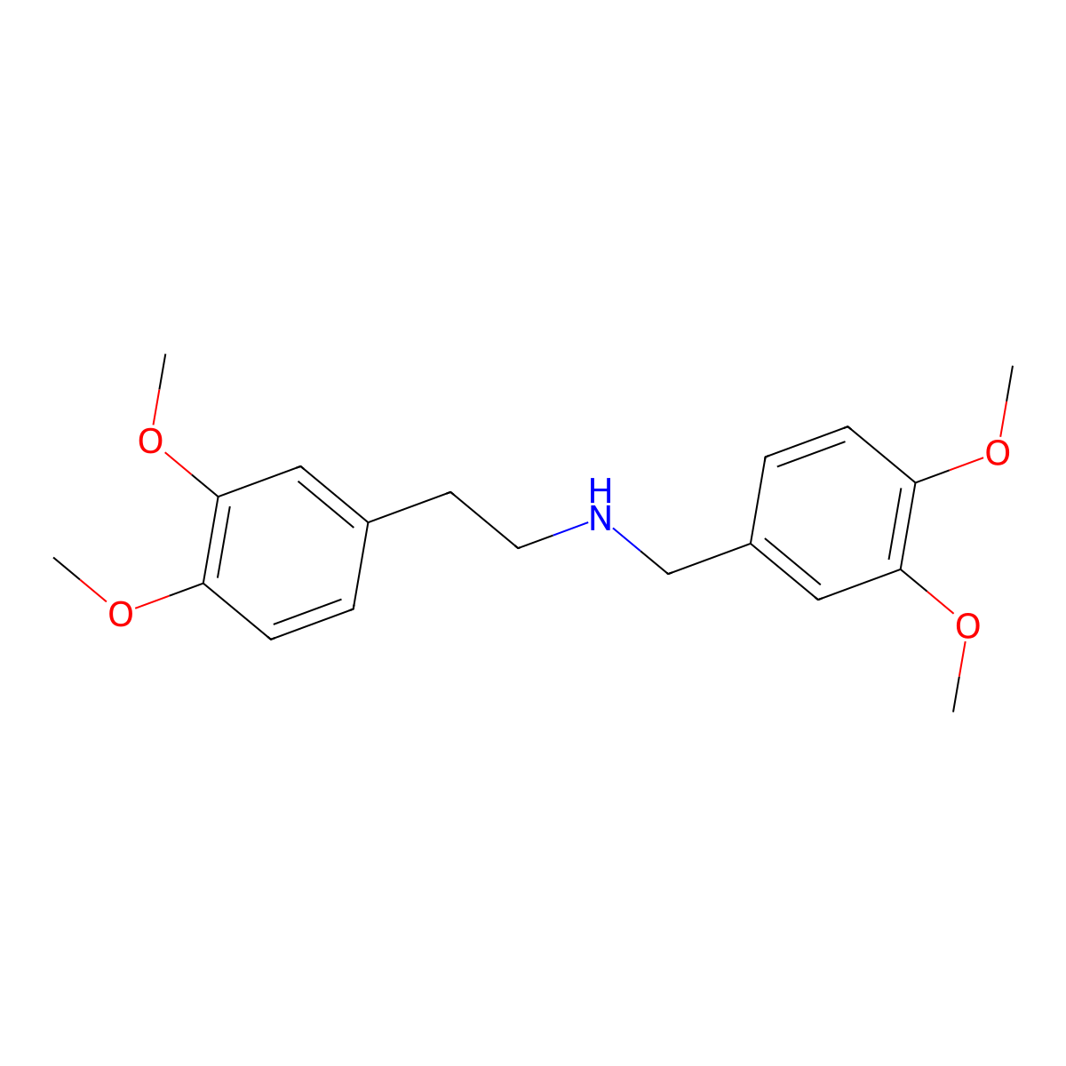 N-(3,4-Dimethoxybenzyl)-2-(3,4-dimethoxyphenyl)ethanamine molecular structure, CAS 24997-85-1