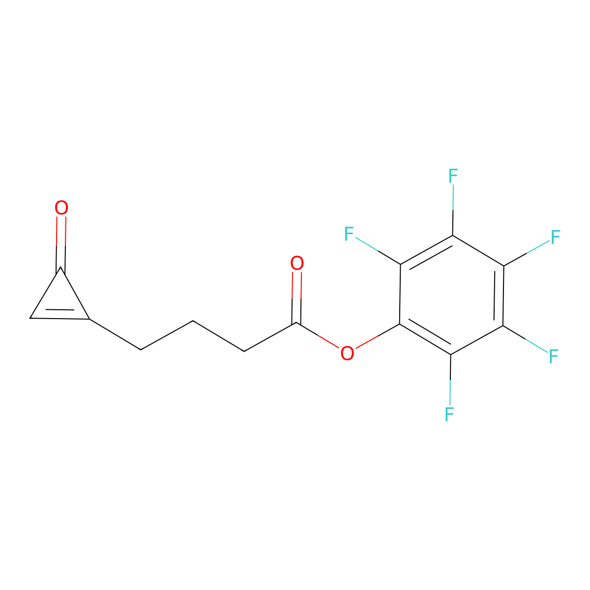 Perfluorophenyl 4-(3-Oxocycloprop-1-en-1-yl)butanoate molecular structure, CAS 2499715-43-2