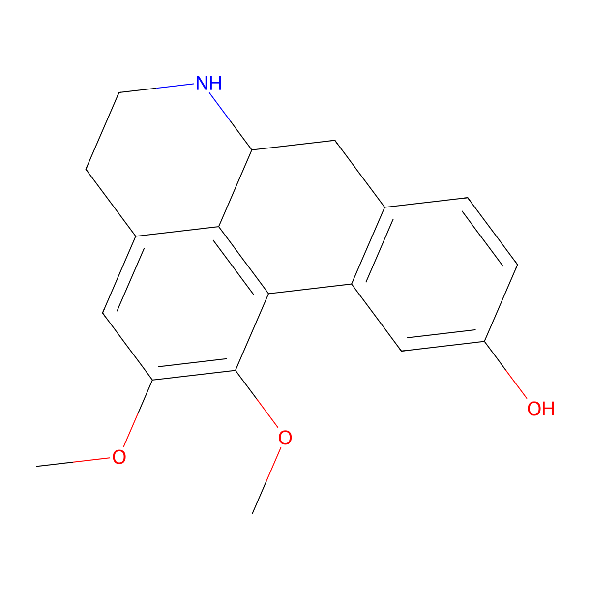 1,2-Dimethoxy-5,6,6a,7-tetrahydro-4H-dibenzo[de,g]quinolin-10-ol molecular structure, CAS 24999-28-8