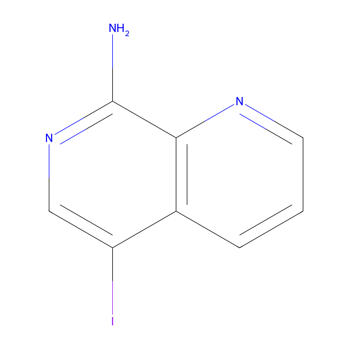 5-Iodo-1,7-naphthyridin-8-amine molecular structure, CAS 2499970-46-4