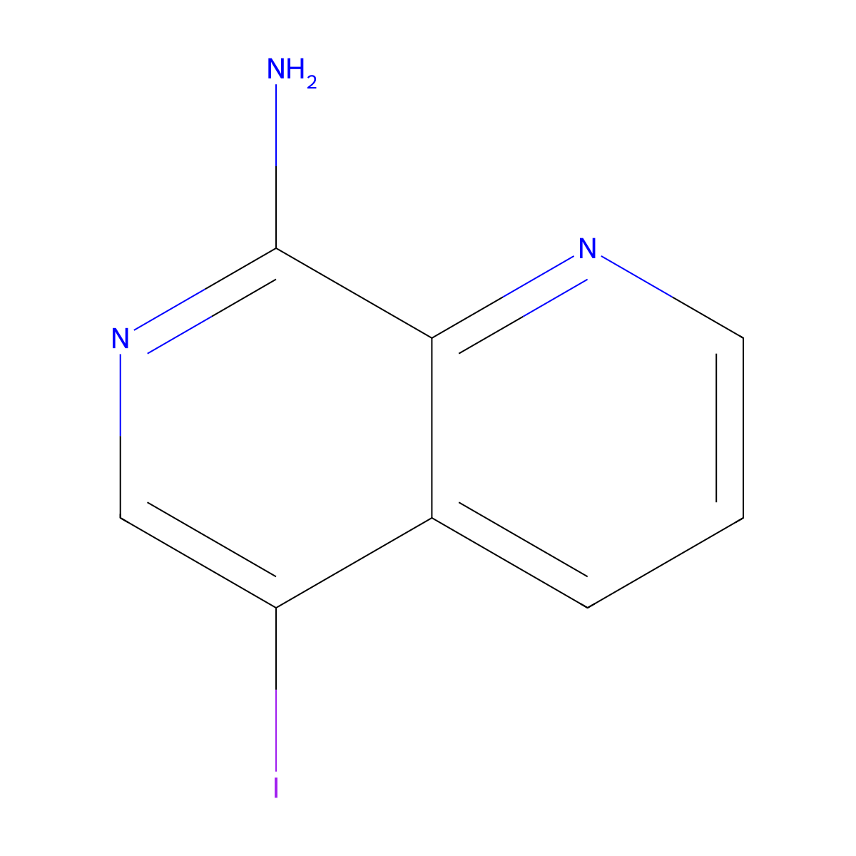 5-Iodo-1,7-naphthyridin-8-amine molecular structure, CAS 2499970-46-4