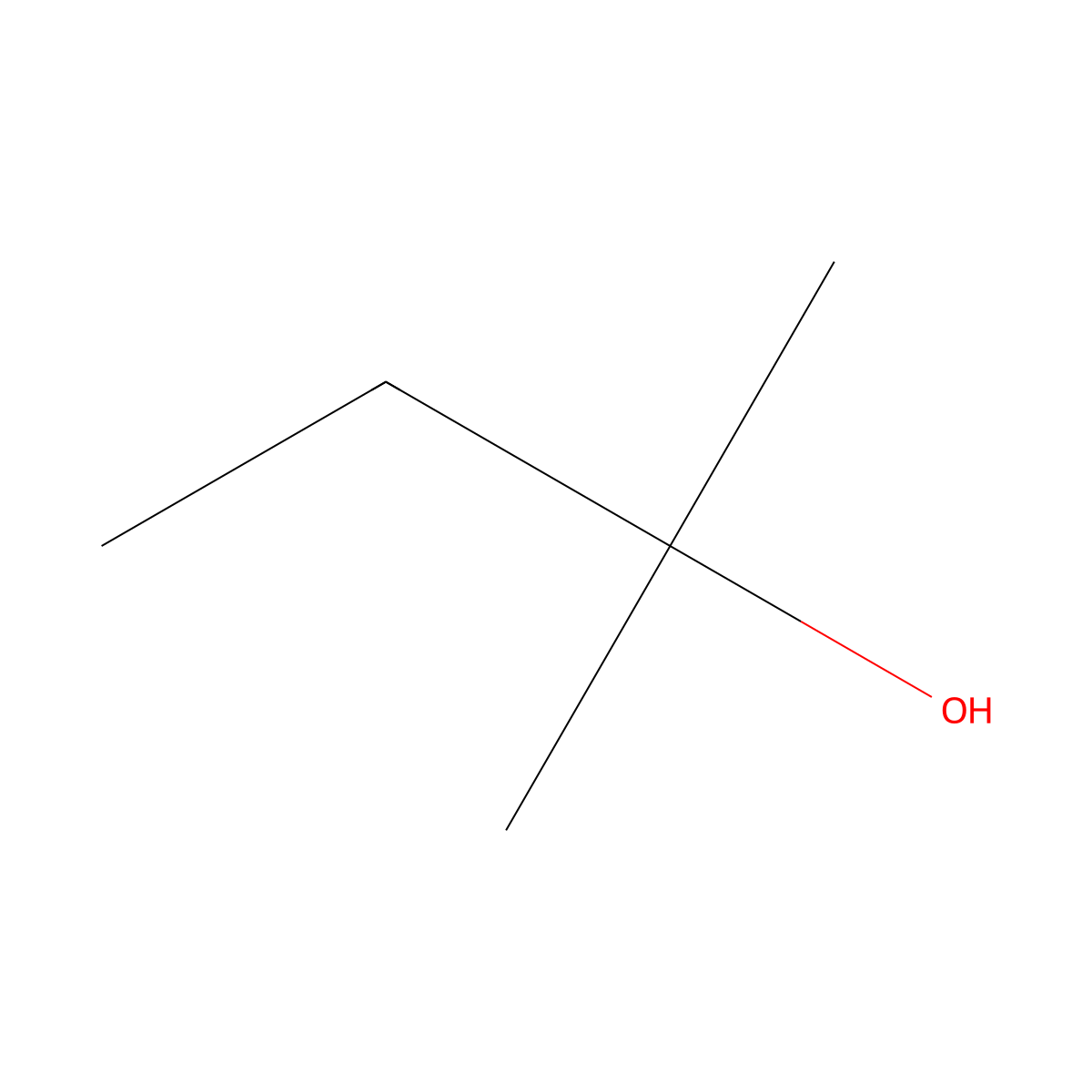 2-Methyl-2-butanol molecular structure, CAS 25-85-4