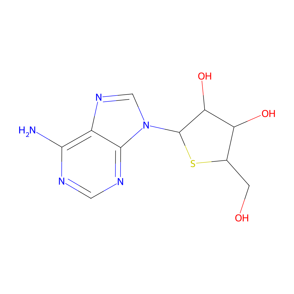 4'-Thioadenosine molecular structure, CAS 2500-80-3