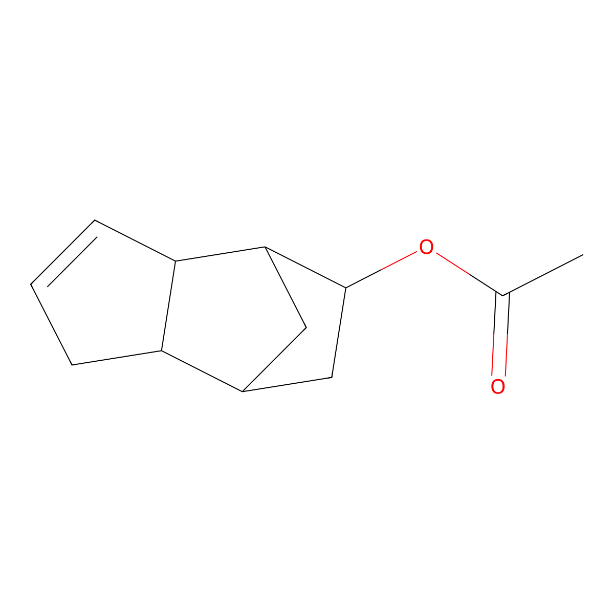 4,7-Methano-1H-inden-5-ol, 3a,4,5,6,7,7a-hexahydro-, 5-acetate molecular structure, CAS 2500-83-6
