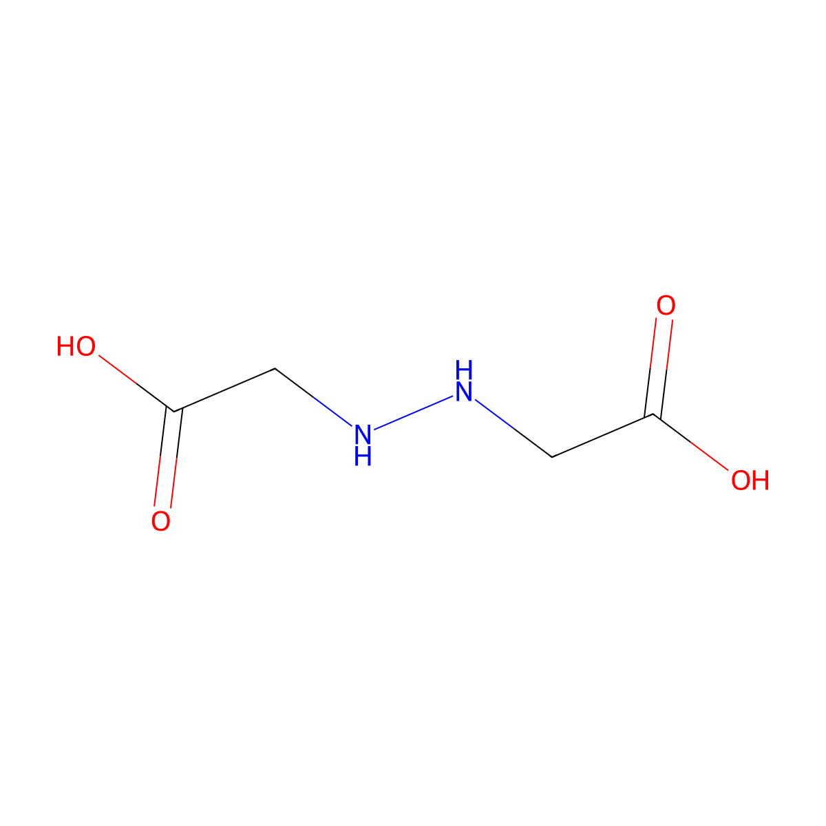 2,2'-Hydrazine-1,2-diyldiacetic acid molecular structure, CAS 25004-91-5