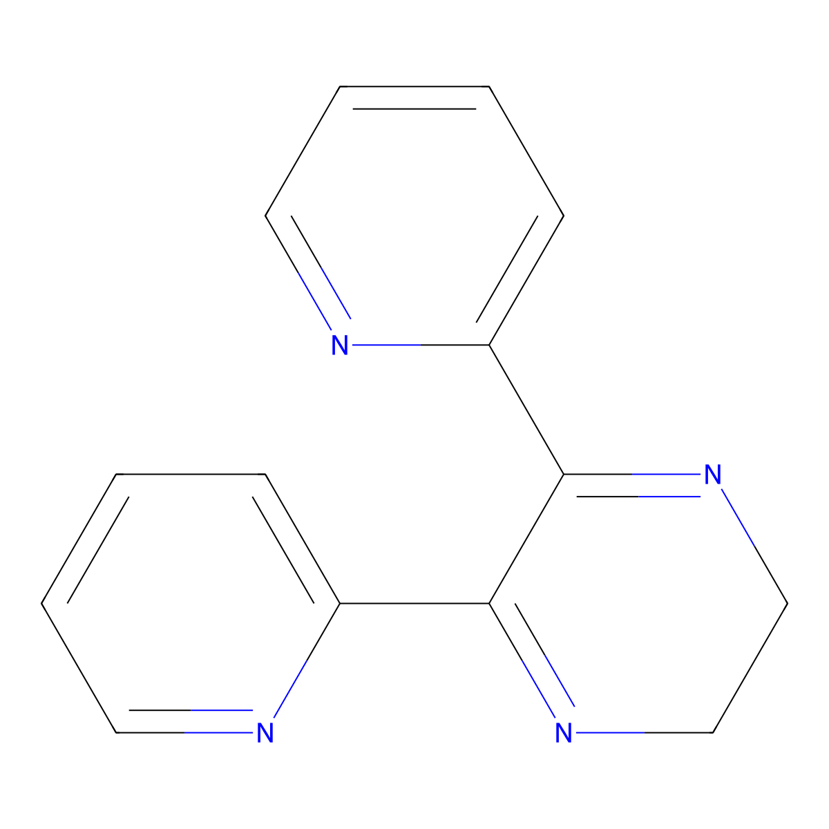 Pyrazine, 2,3-dihydro-5,6-di-2-pyridinyl- molecular structure, CAS 25005-95-2