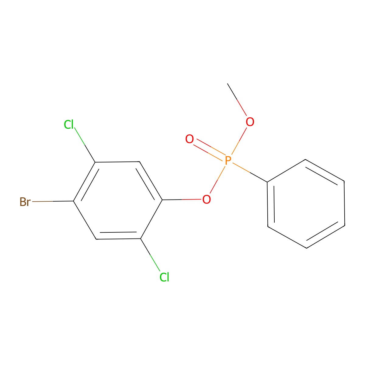 Leptophos oxon molecular structure, CAS 25006-32-0