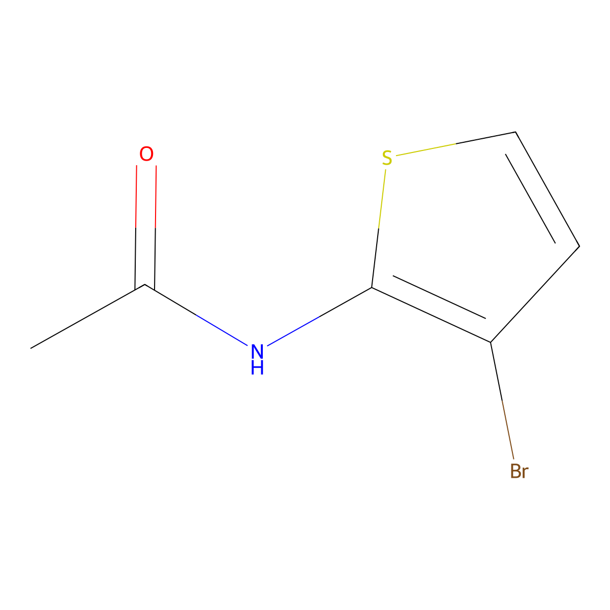 N-(3-Bromothiophen-2-yl)acetamide molecular structure, CAS 25006-83-1