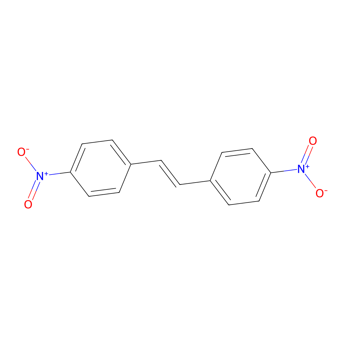 4,4'-Dinitrostilbene, (E)- molecular structure, CAS 2501-02-2