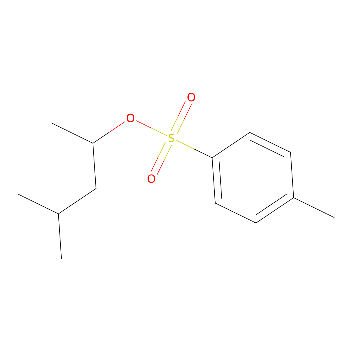 4-Methylpentan-2-yl 4-methylbenzene-1-sulfonate molecular structure, CAS 25012-58-2
