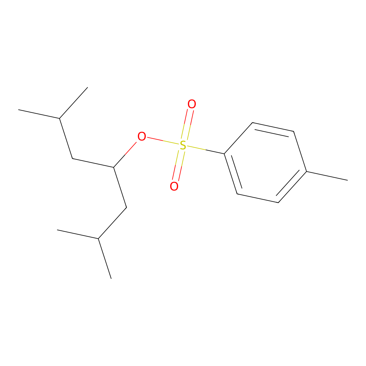 2,6-Dimethylheptan-4-yl 4-methylbenzene-1-sulfonate molecular structure, CAS 25012-59-3